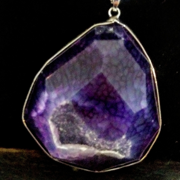 Amethyst and Selenite Necklace - Picture 2 of 2